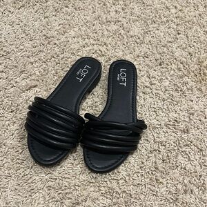 LOFT Women's Black Slide Sandals